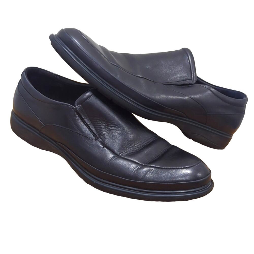 Kenneth Cole New York Mid-Way Dress Shoes Men's 11.5 Leather Loafers Black